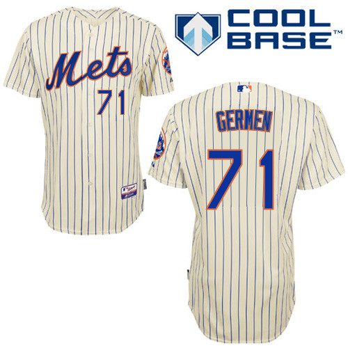 Gonzalez Germen #71 MLB Jersey-New York Mets Men's Authentic Home White Cool Base Baseball Jersey